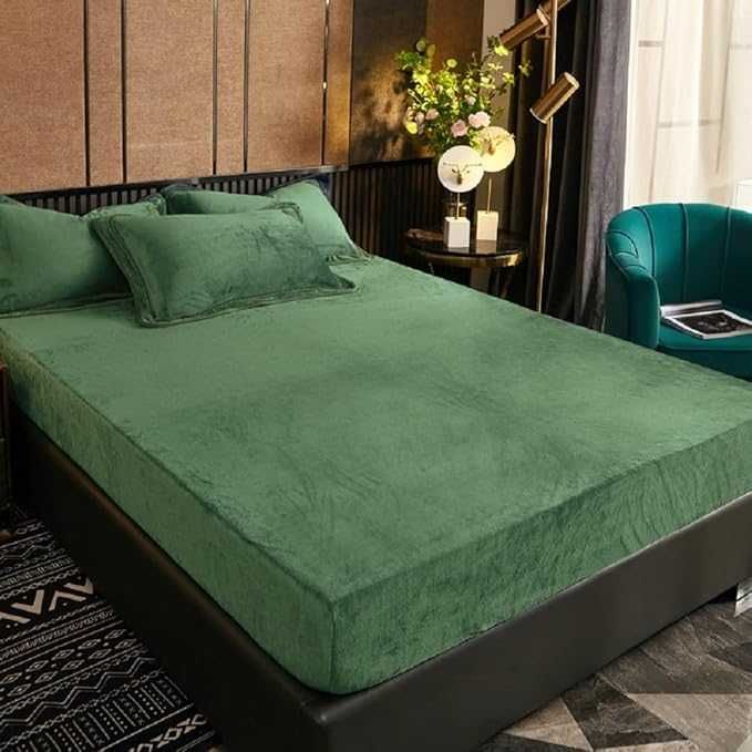 Luofanfei Fleece Dopasowane Prześcieradło 200x200 30 cm