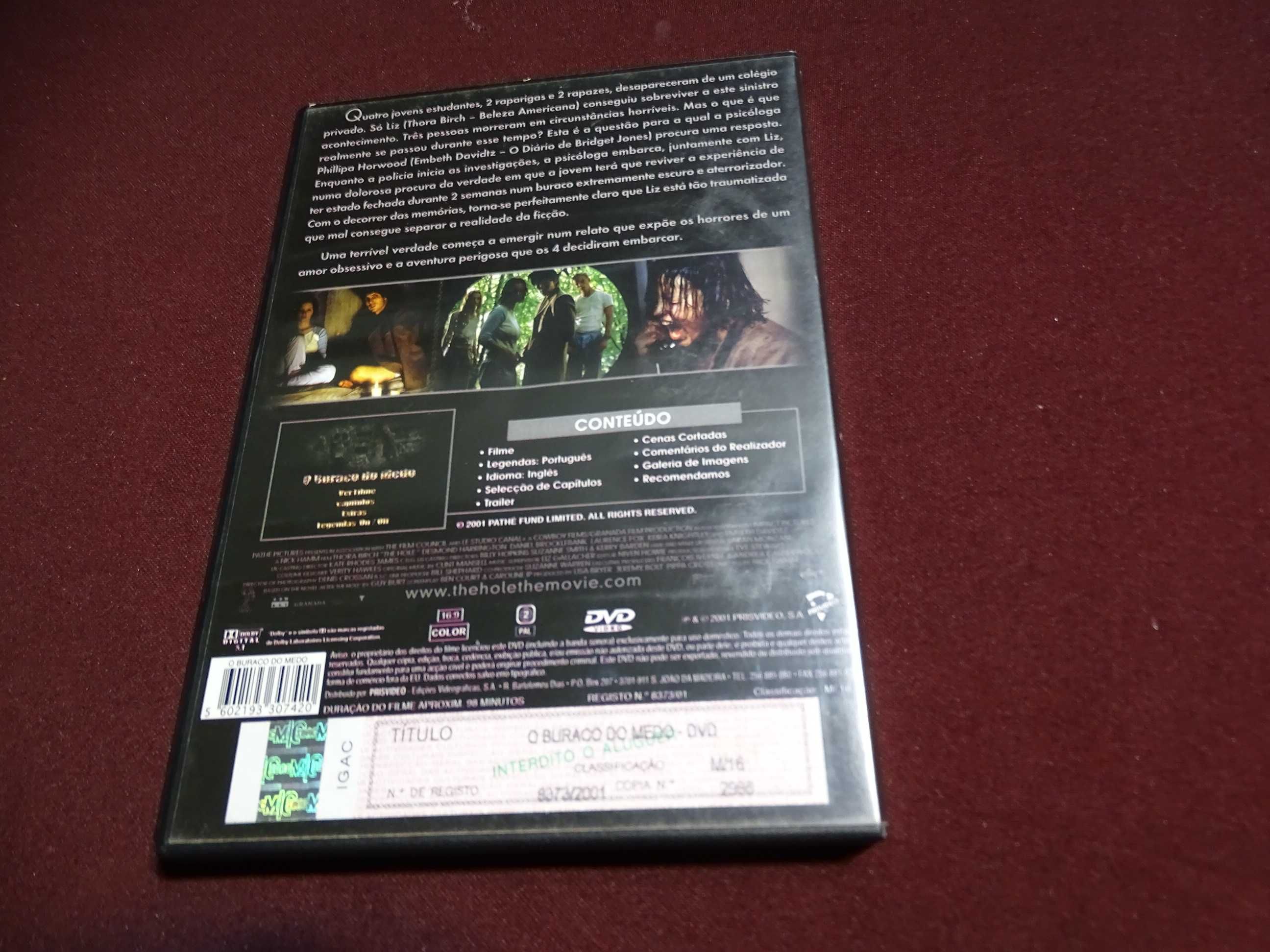 DVD-O buraco do medo-Ansiosos por entrar desseperados por sair