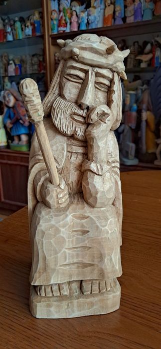 Chrystus frasobliwy rzeźba ludowa