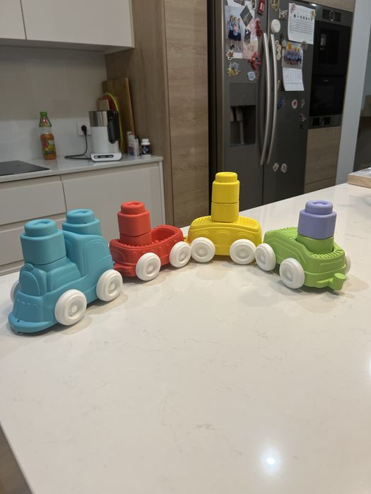 Miękkie klocki Clemmy pociąg ciuchcia Clementoni zabawka