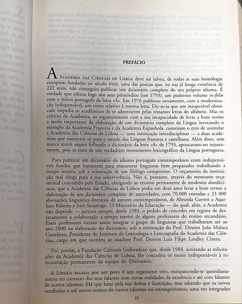 Dicionário da Língua Portuguesa Contemporânea - Volume 1 (A - F)