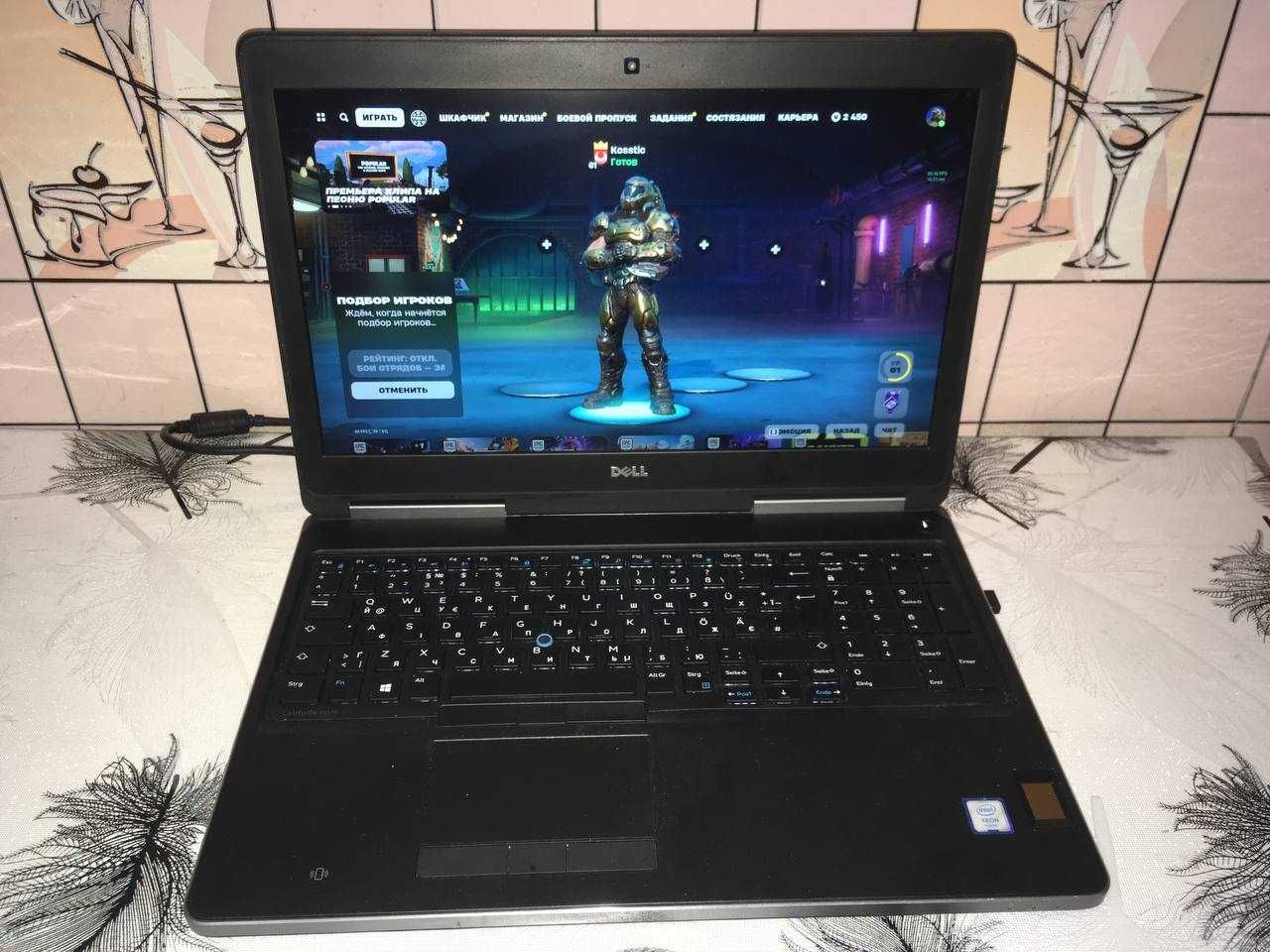 Dell 7510 Xeon e3-1535m nvidia m2000m 4 Гб Fortnite 70fps