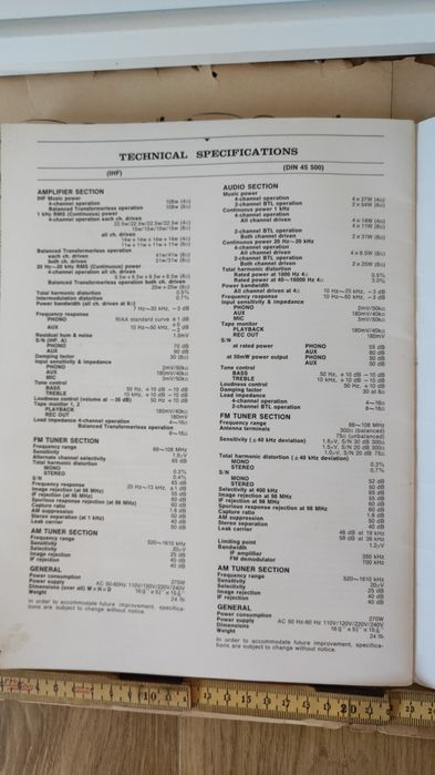 Receiver Technics National SA-5600X - Manual de instruções antigo