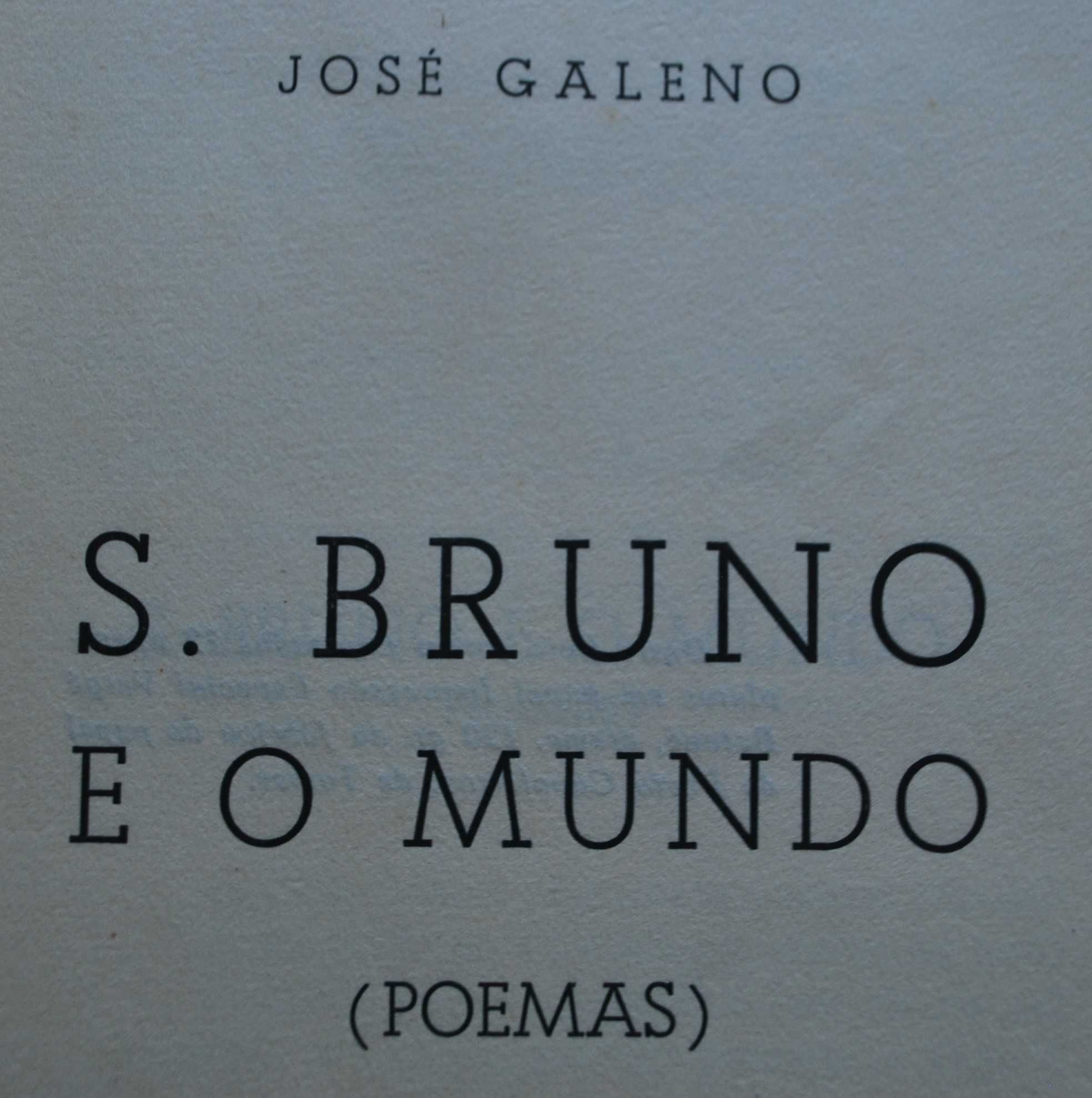 S. Bruno e O Mundo de José Galeno - 1º Edição Ano 1954