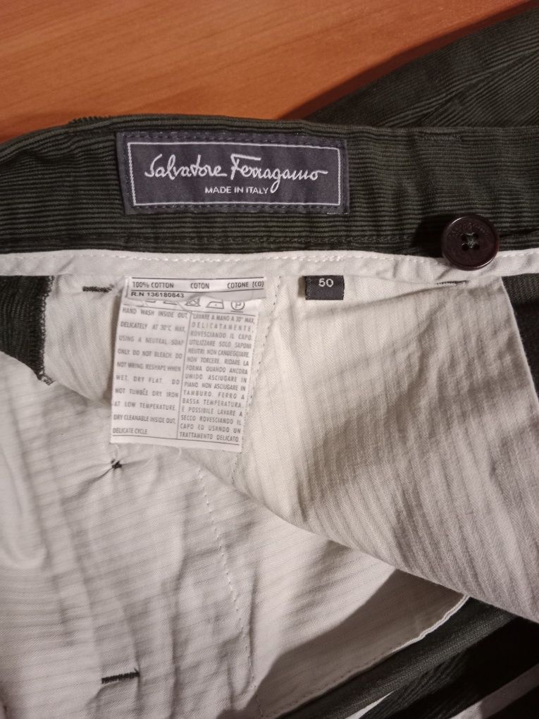 Вельветовые брюки Ferragamo оригинал gucci zegna