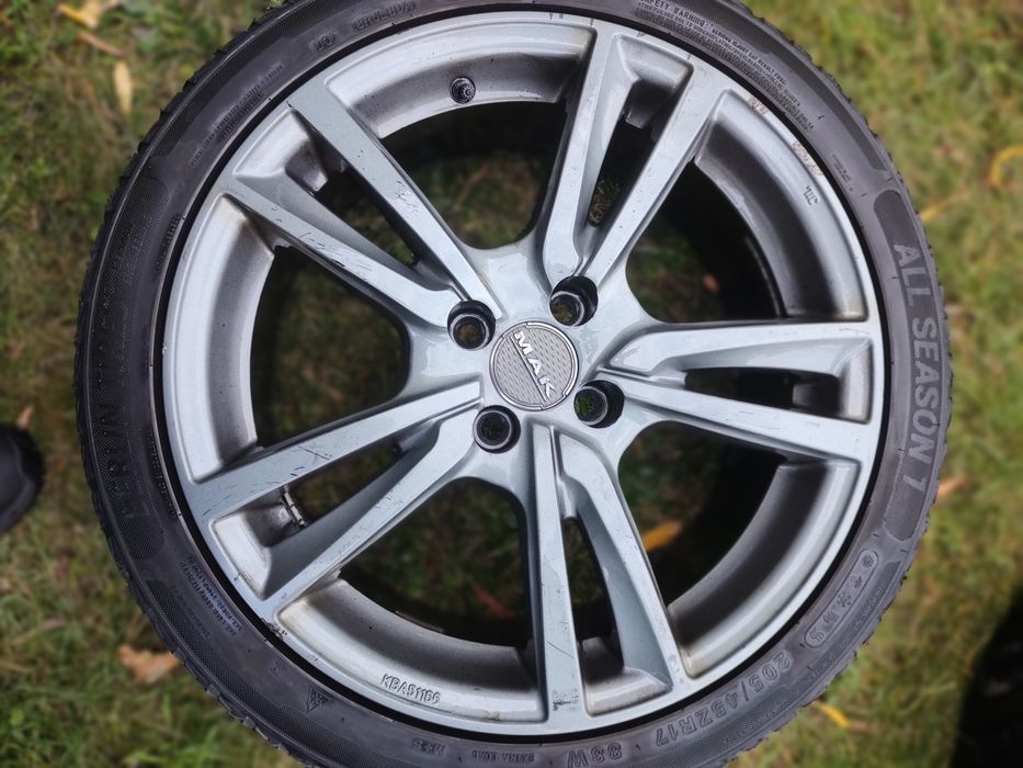 Alufelgi MAK 17 cali 4x100 opony zimowe REZERWACJA do 16.11 .25