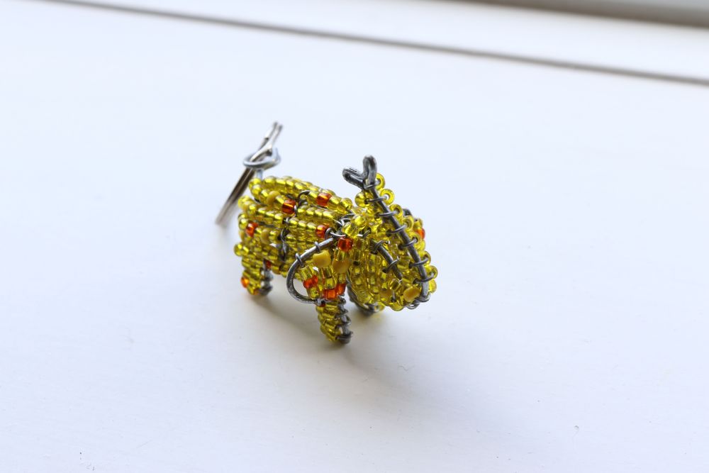 Porta-Chaves de Elefante Amarelo