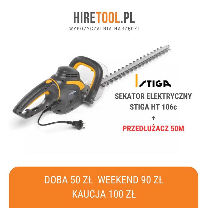 Wynajem Nożyce/Sekator Elektryczny Stiga HT 106c + Kabel 50m