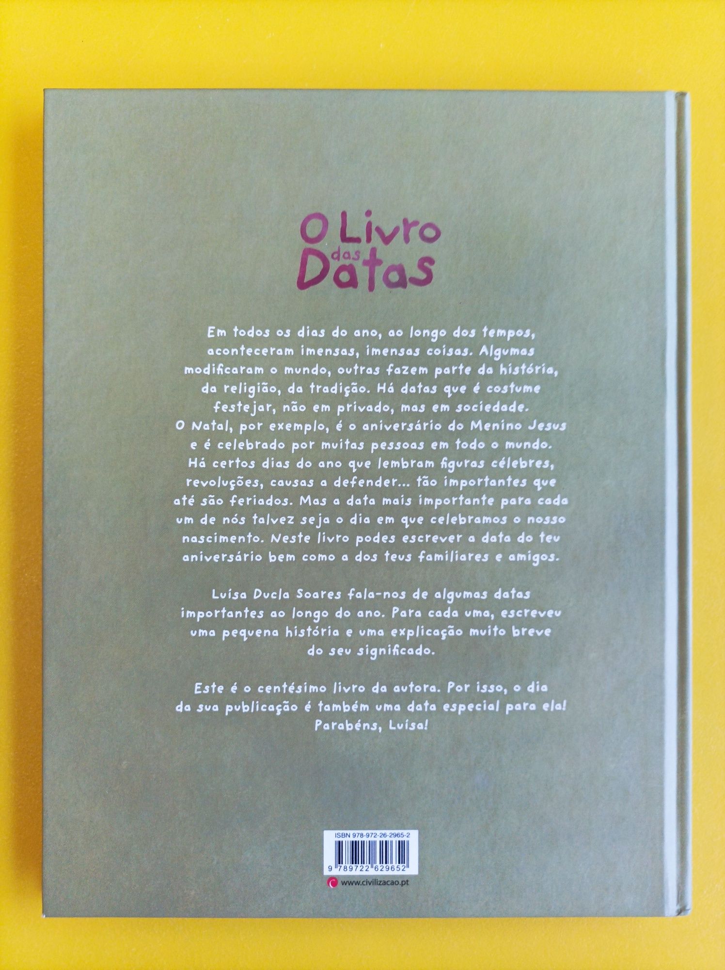 "O Livro das Datas!"