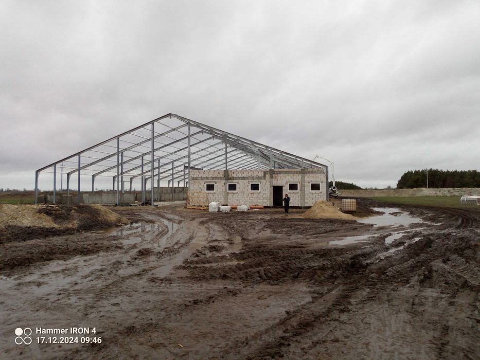 Konstrukcja stalowa hala wiata magazyn obora