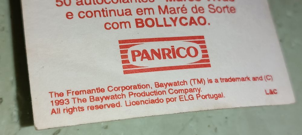 6 cromos bollycao panrico marés vivas de 1993