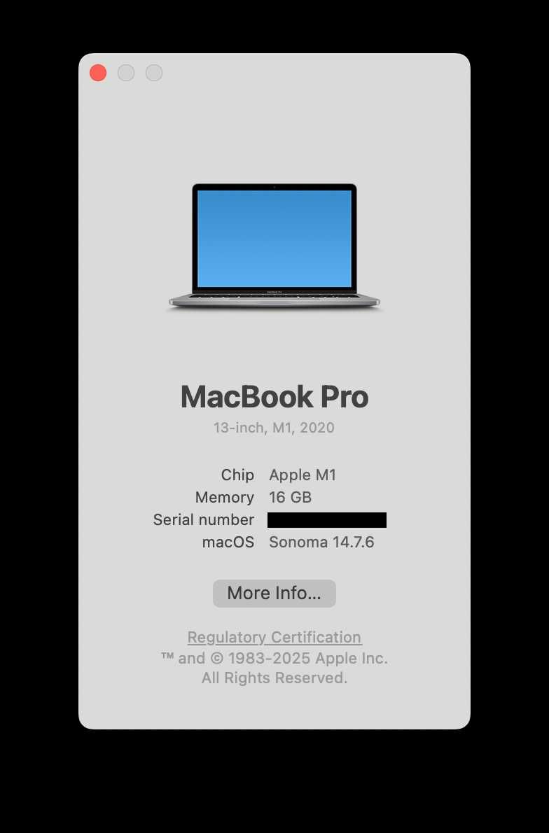 MacBook Pro 13" Space Gray Mid 2020 M1 (16/512) - 570 $$ EmojieStore