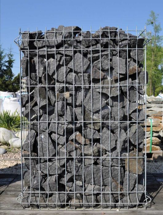 Kamień do gabionu na skarpę łupek czarny kora kamienna Biała Marianna