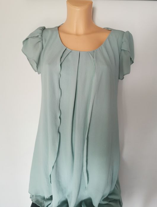 Sukienka muślinowa falbany