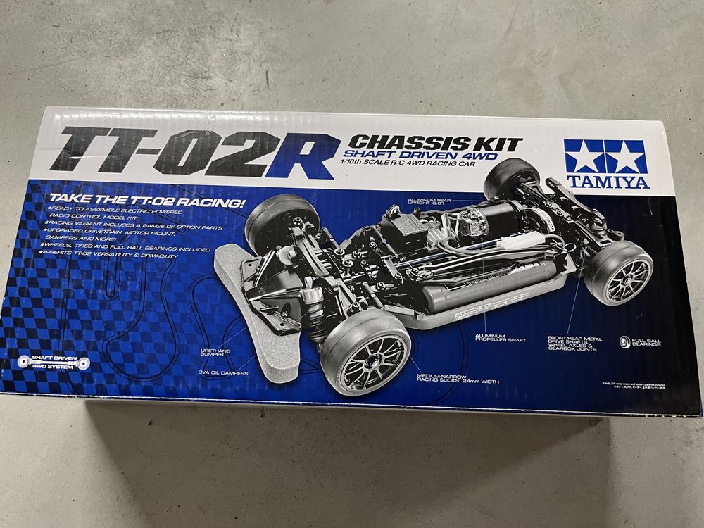 TAMIYA TT-02 R czesci alu. zestaw silnik bezszczotka aparatura Carson