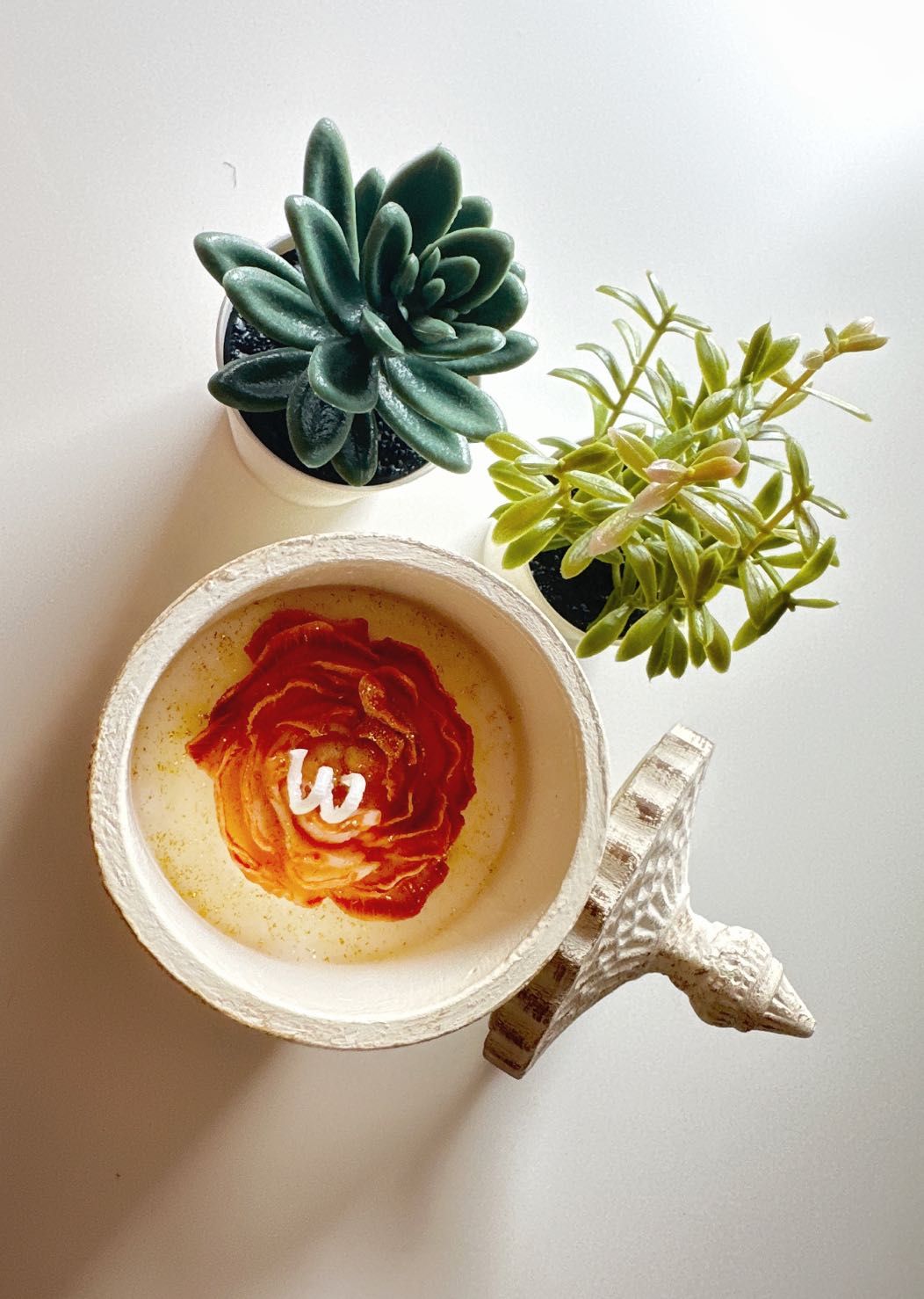 Velas florais, cera de soja, artesanais