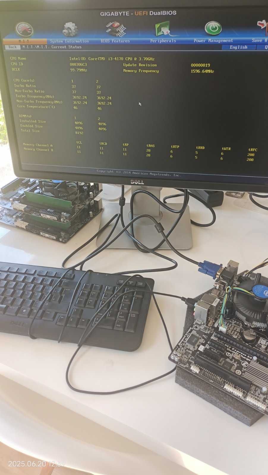 Комплект GIGABYTE GA-B85M-HD3G s1150 + Core i3 4170 BOX + без RAM