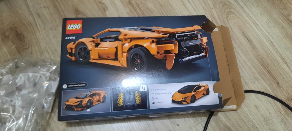Lego technic lamborghini pomarańczowe