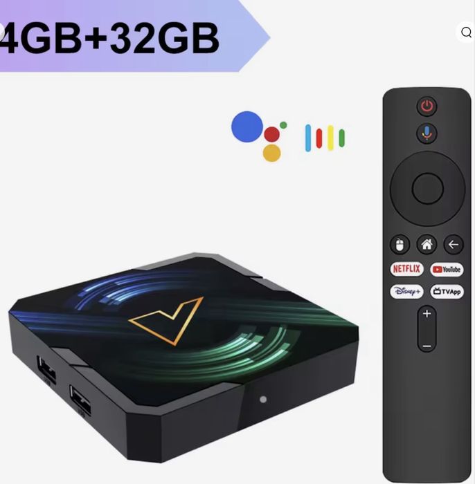 Смарт тв box VONTAR R5 ATV android 14 4/32 gb искусственный интеллект