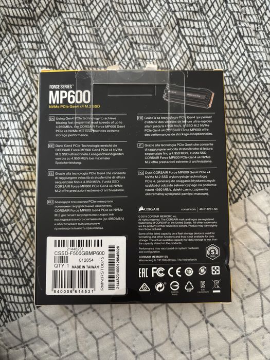 Dysk ssd m2 nvme corsair mp600 500gb z radiatorem