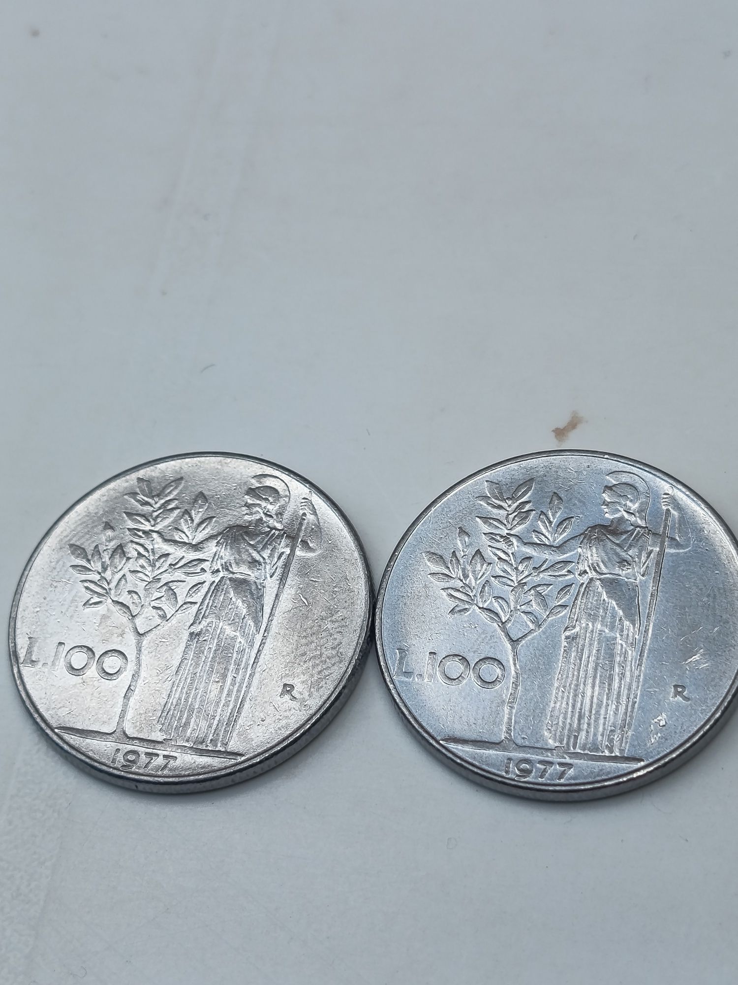 moeda 100 liras1977 conjunto