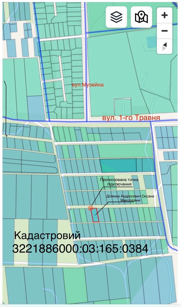 Земельна ділянка 10 соток зі світлом під будівництво