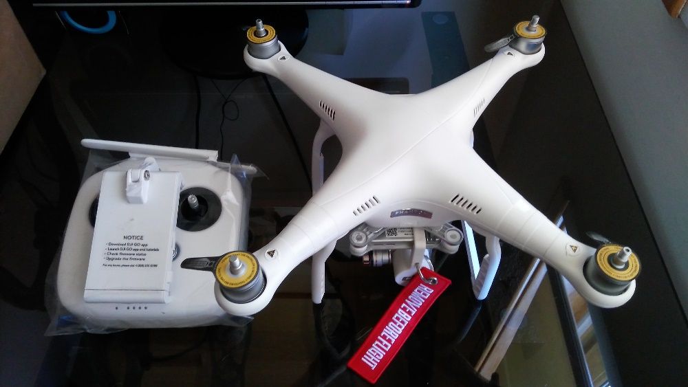 Drone DJI Phantom 3 PRO 4K como NOVO carregador bateria DJI STD SE ADV