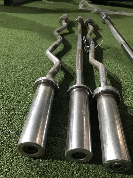 Гриф Олимпийский, изогнутый гриф, гриф для штанги, рукоятки, замки.