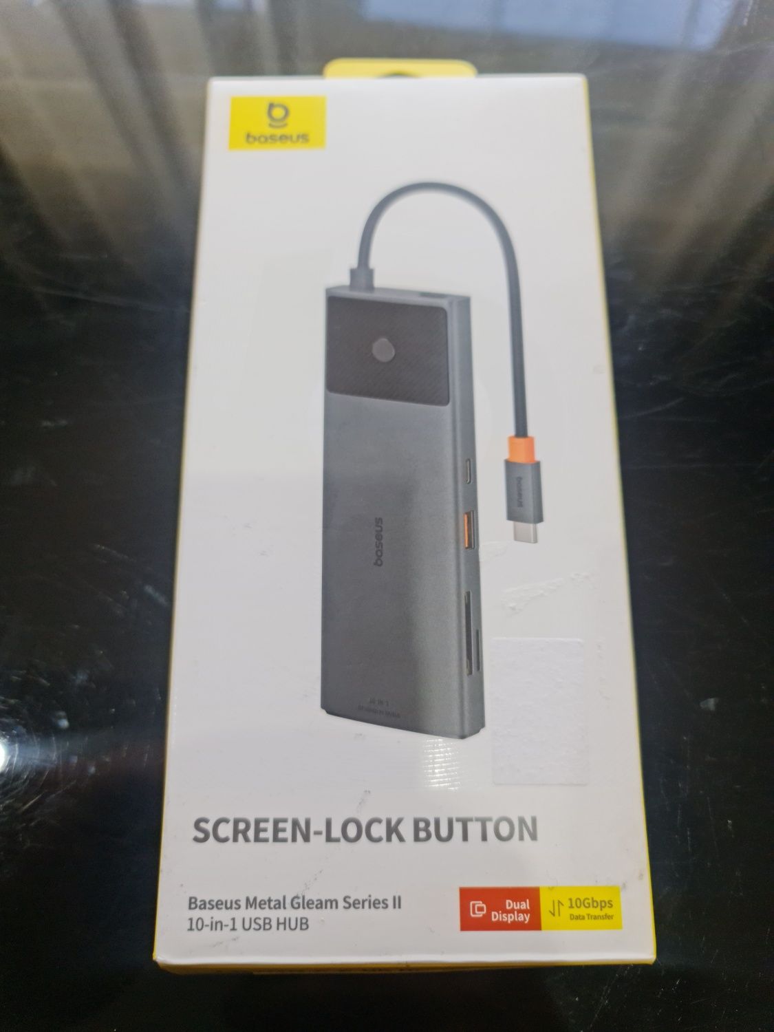 Adapter Hub 10w1 Baseus USB-C - 2xHDMI 3xUSB-A USB-C RJ45 SD/TF PD 10G