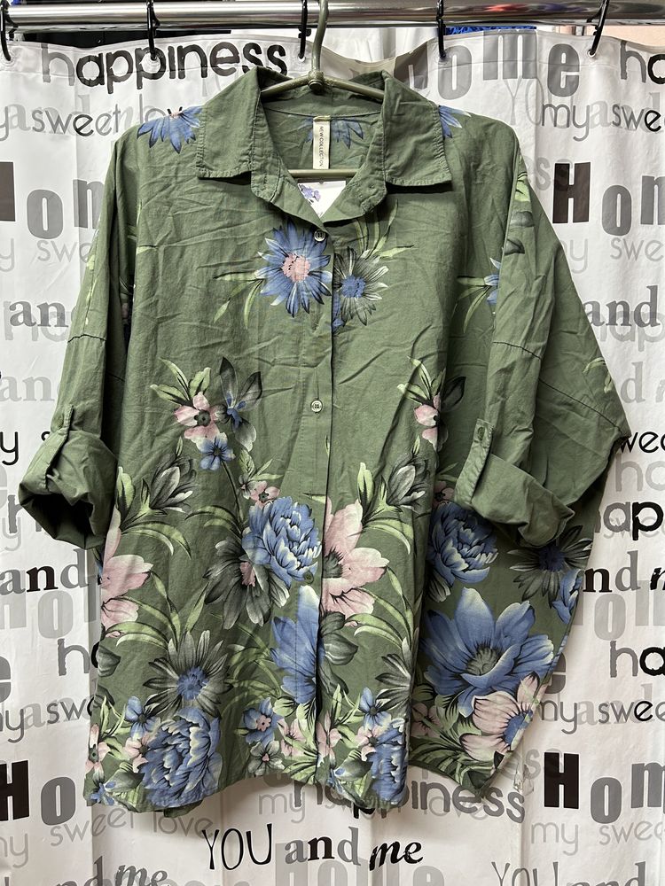 Рубашка блуза, батального размера 52-60, Италия