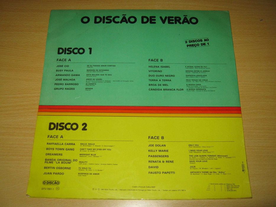 Discão de Verão LP vinil compilação 1983