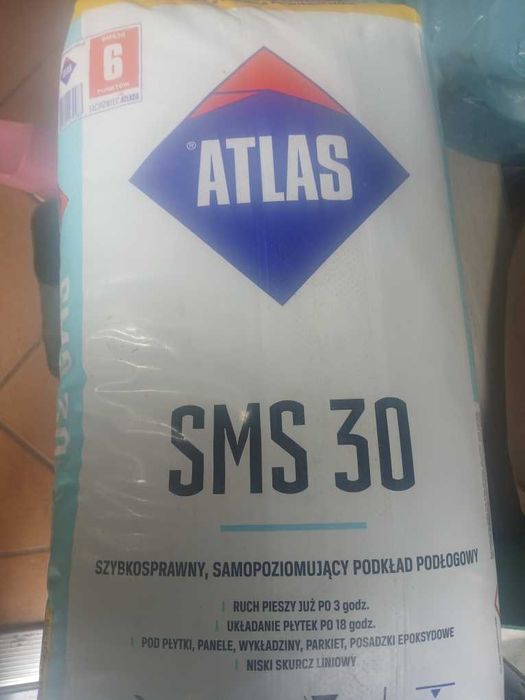 Sprzedam 5 worków posadzki samopoziomującej firmy Atlas