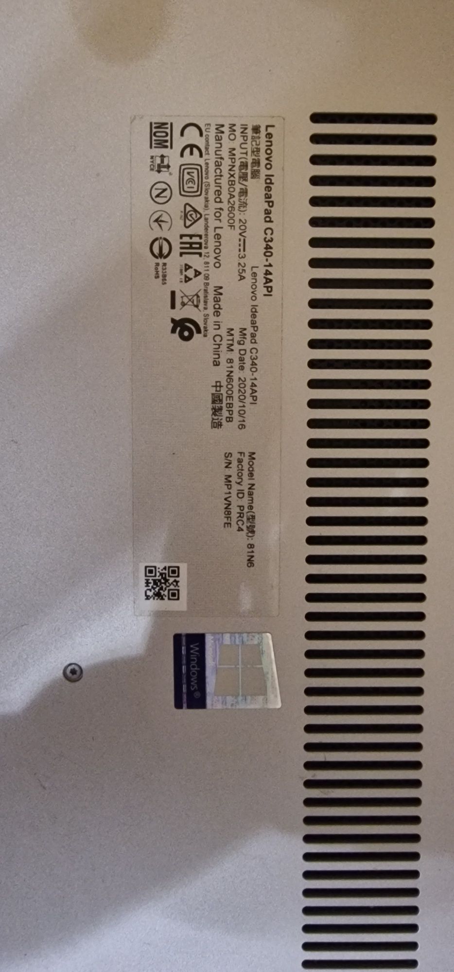 Laptop z ekranem dotykowym Lenovo IdeaPad c340-14api