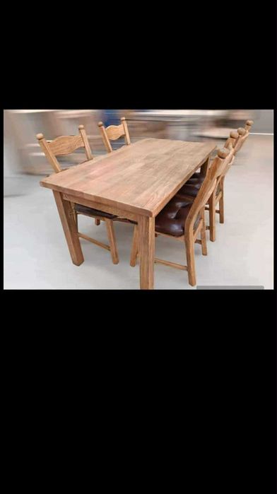 Sprzedam komplet dębowy stół 4 krzesła +ława dąb lity