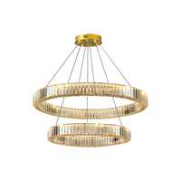 Lampa wisząca kryształowa pierścienie 40/60cm