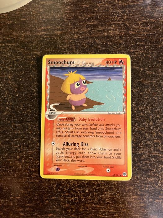 Karty pokemon oryginalne starsze Smoochum EX Dragon Frontier