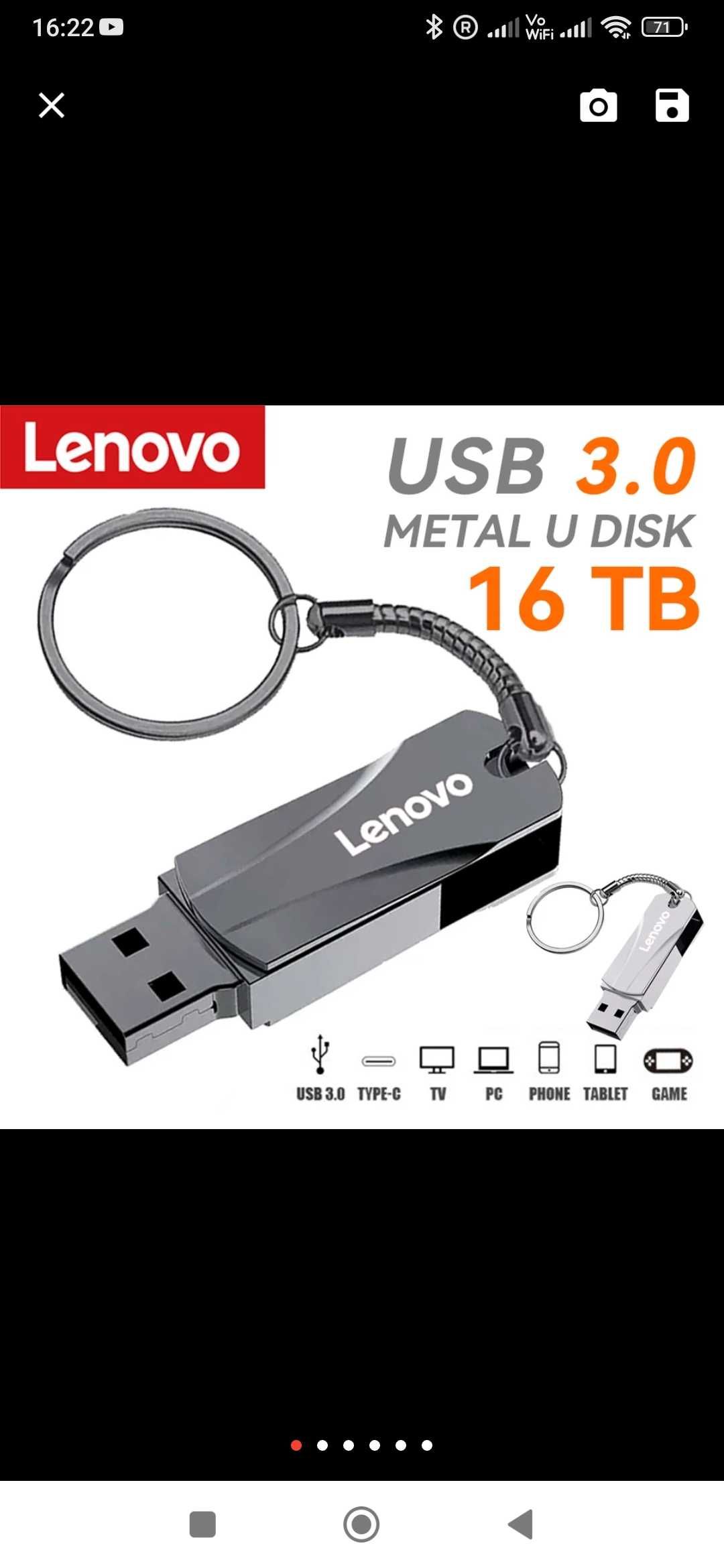 Pendrive Lenovo 2TB USB 3.0