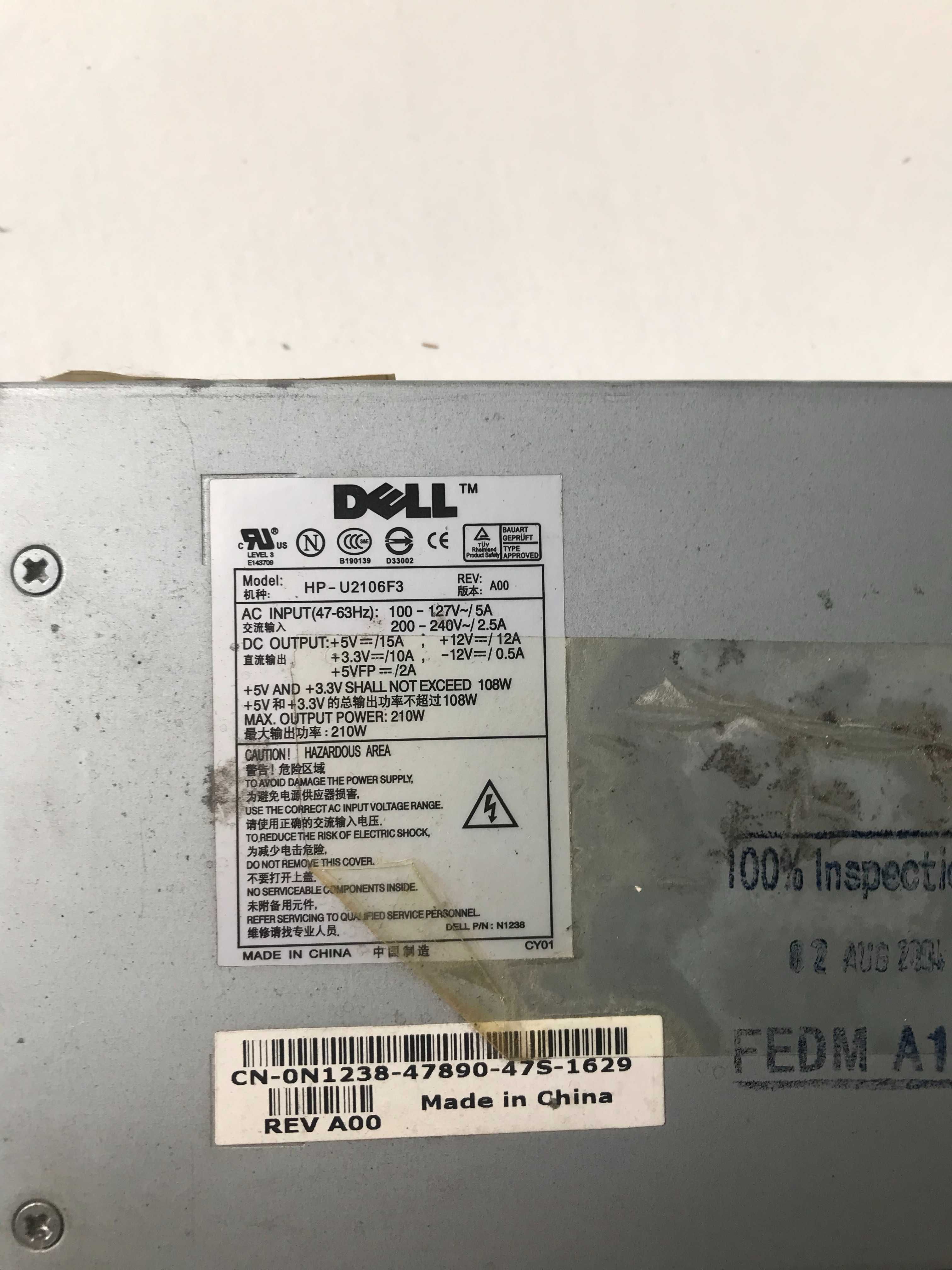 DELL 01N405 180W NPS-180BB A OPTIPLEX GX240 GX270