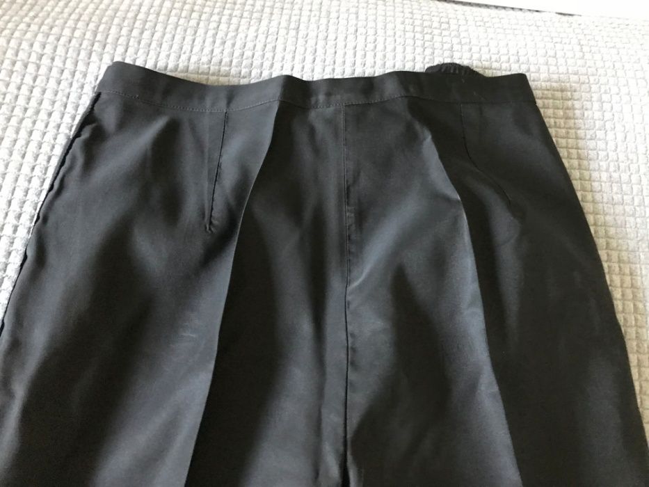 MAX&CO Couture Calças pretas ligeiramente brilhantes tam 40