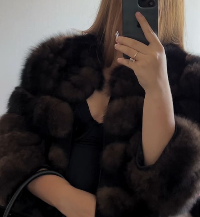 Шуба из натурального Песца