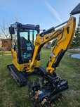 Wynajem minikoparki CAT 301.8 - 2023r 2T, bez operatora, wiertnica.