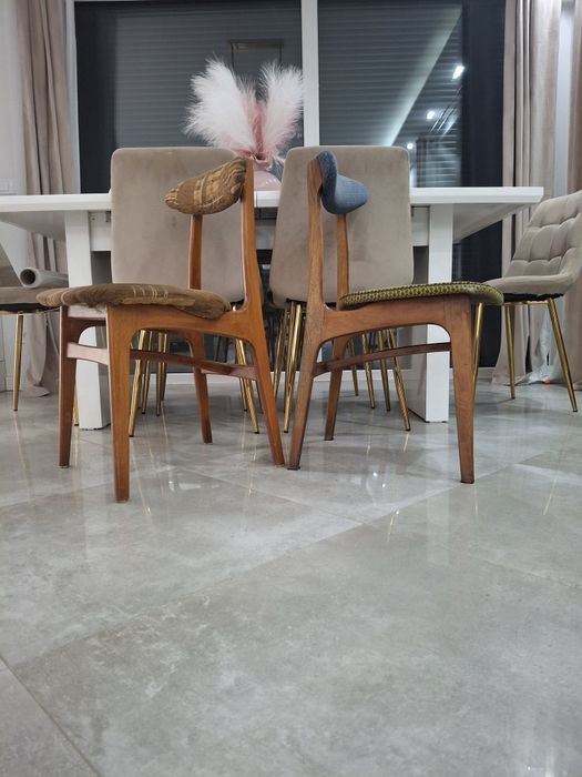 Zestaw krzeseł typ 200-190 R.T.Hałas Design PRL