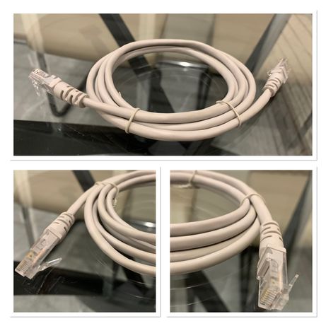 Интернет-кабель (сетевой шнур, витая пара), (1,2 м). (Новый)