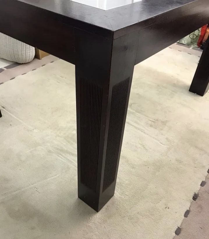 Mesa madeira tampo vidro (4 mesas)