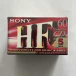5 sztuk nowe czyste zafoliowane Sony HF60 kasety magnetofonowe Japonia