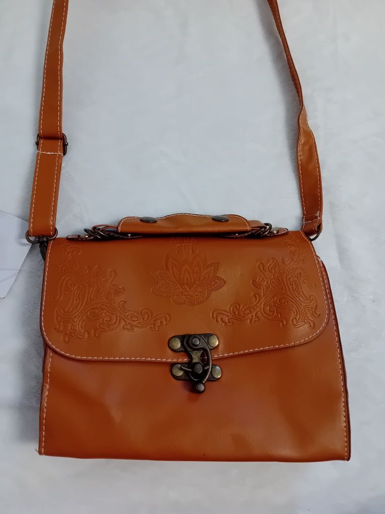 #Anna Sui torebka skórzana brązowa