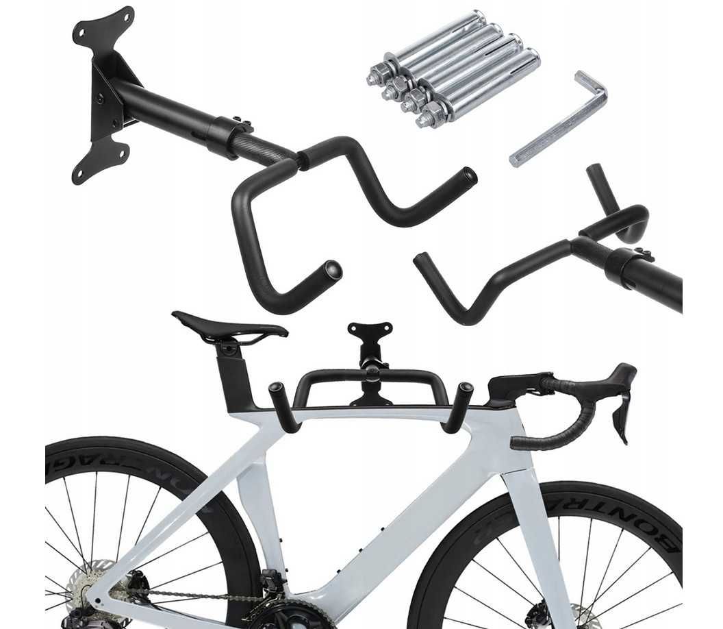 Ścienny uchwyt rowerowy regulowany Maclean MC-431, udźwig do 30kg