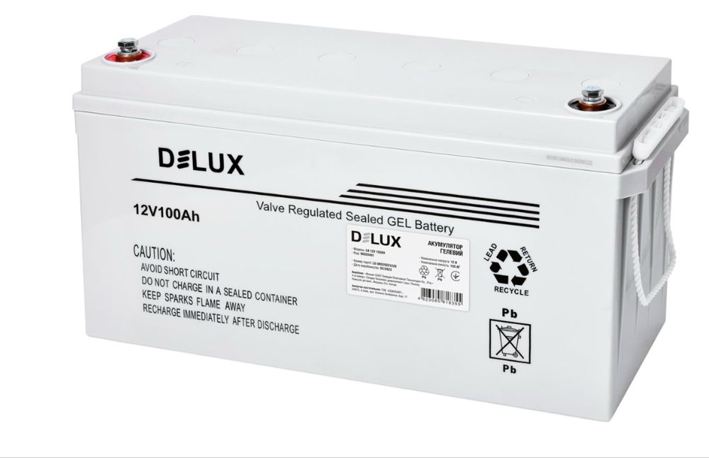 DELUX_Акумулятор  LB 12V 100AH_гелевий