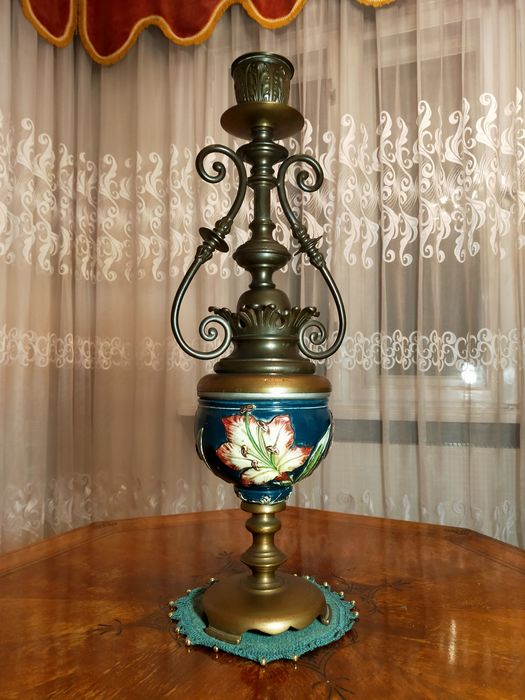 Świecznik mosiężny