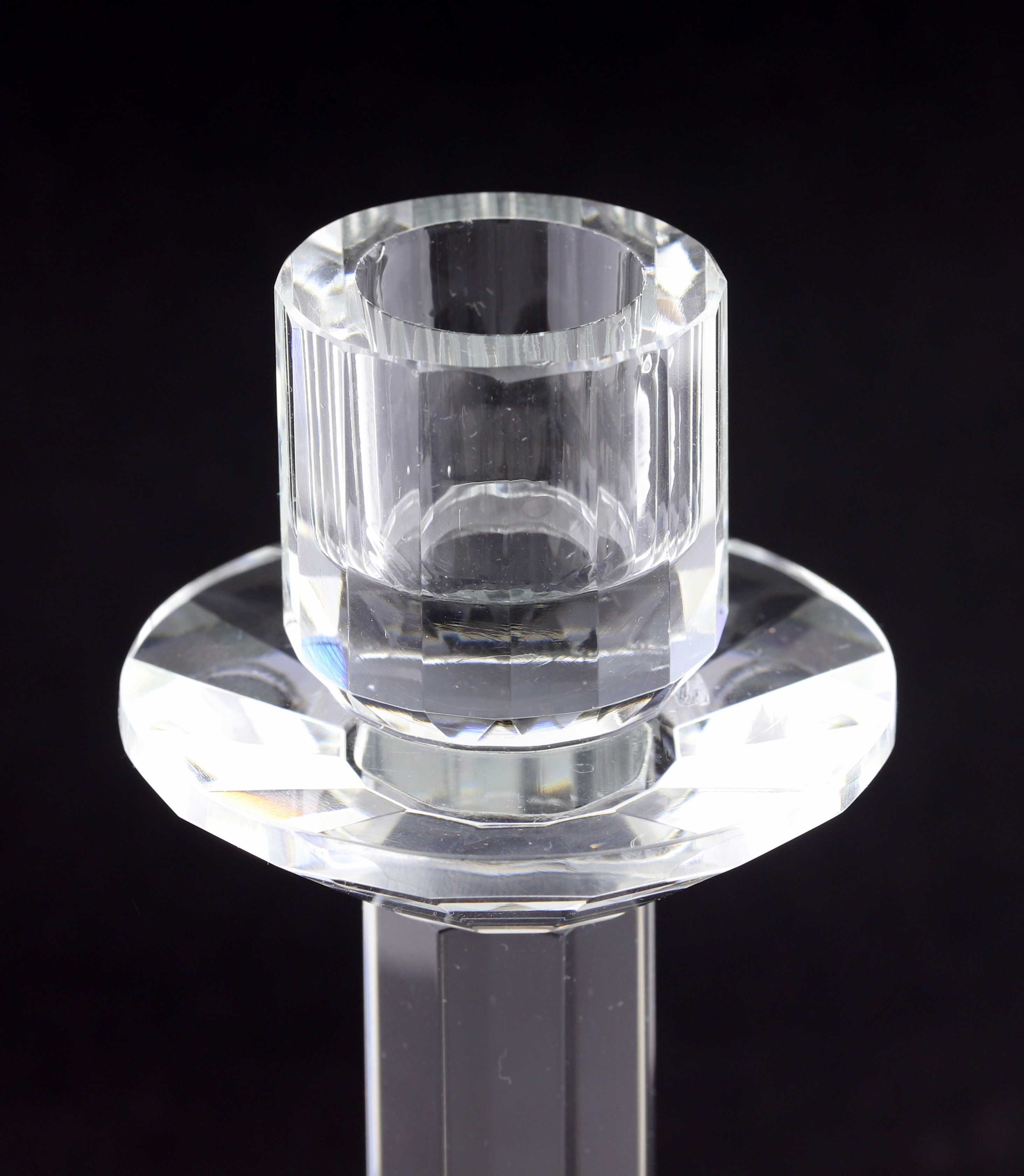 Świecznik szklany kolumnowy wysokość 18cm
